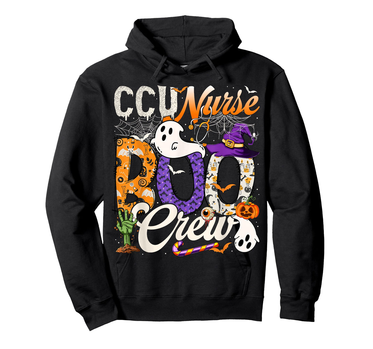 Cute CCU Nurse Boo Crew Nurse Halloween Ghost Costume T-Shirt