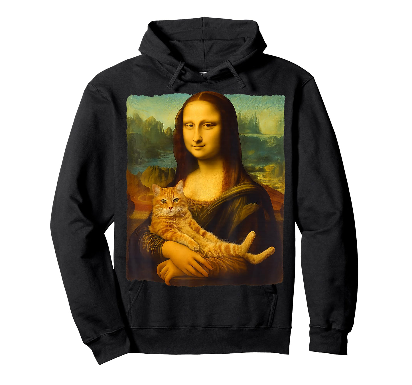 Mona Lisa Orange Cat Funny Gifts Cat Mom Cat Dad Cat Lover T-Shirt