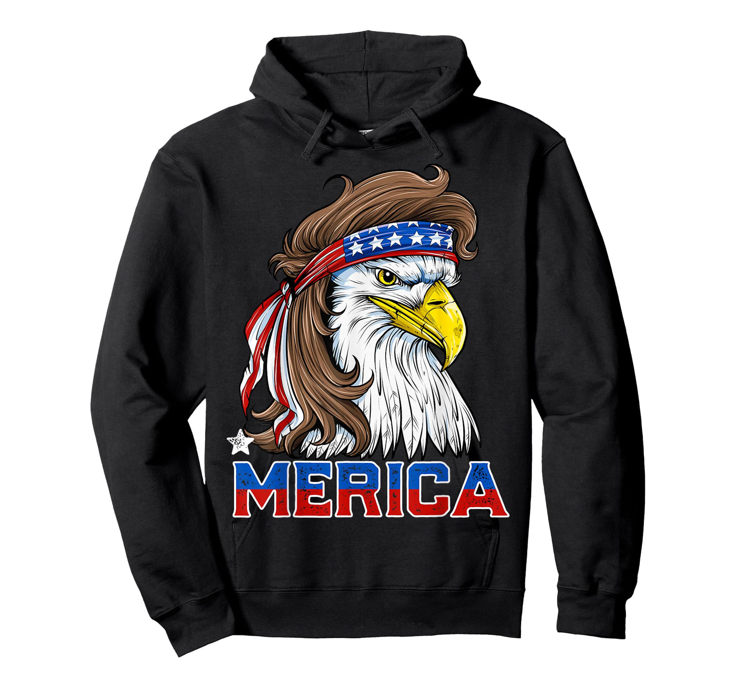 Merica Eagle Mullet 4th of July Men Women American Flag USA T-Shirt