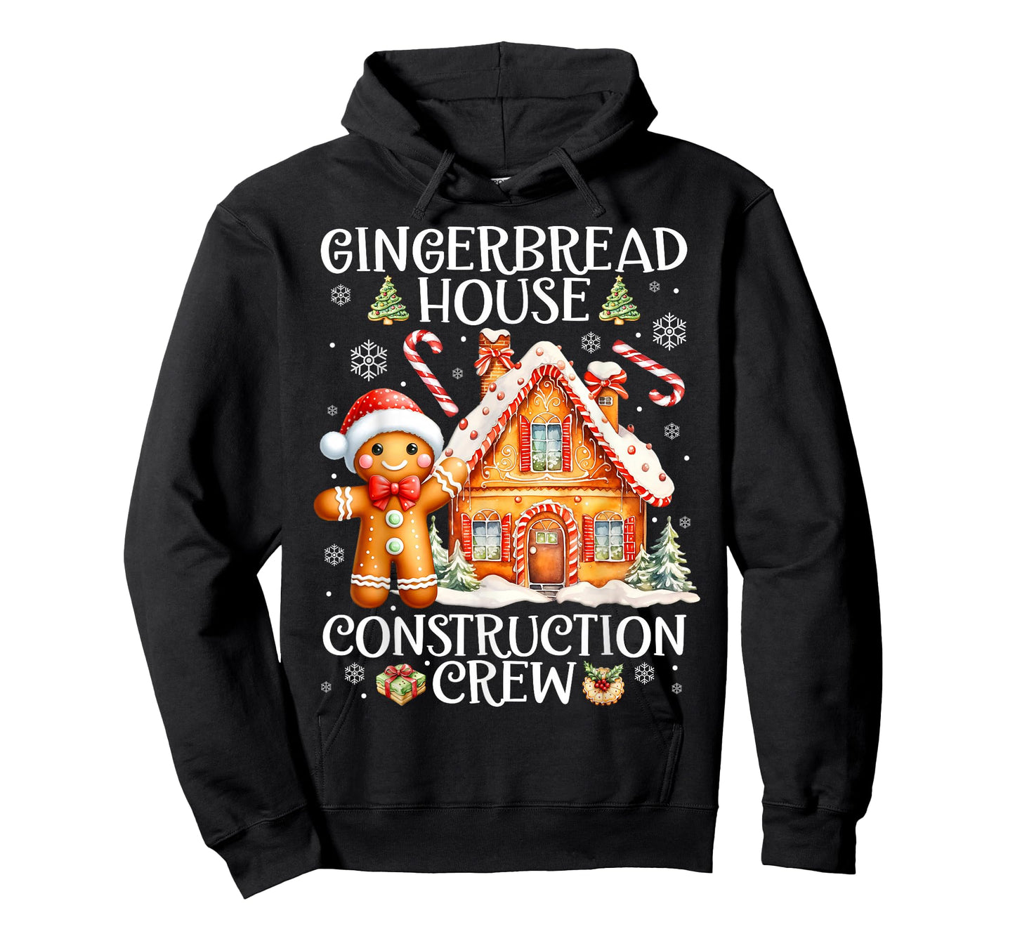Baking Gingerbread House Construction Crew Christmas Pajamas T-Shirt