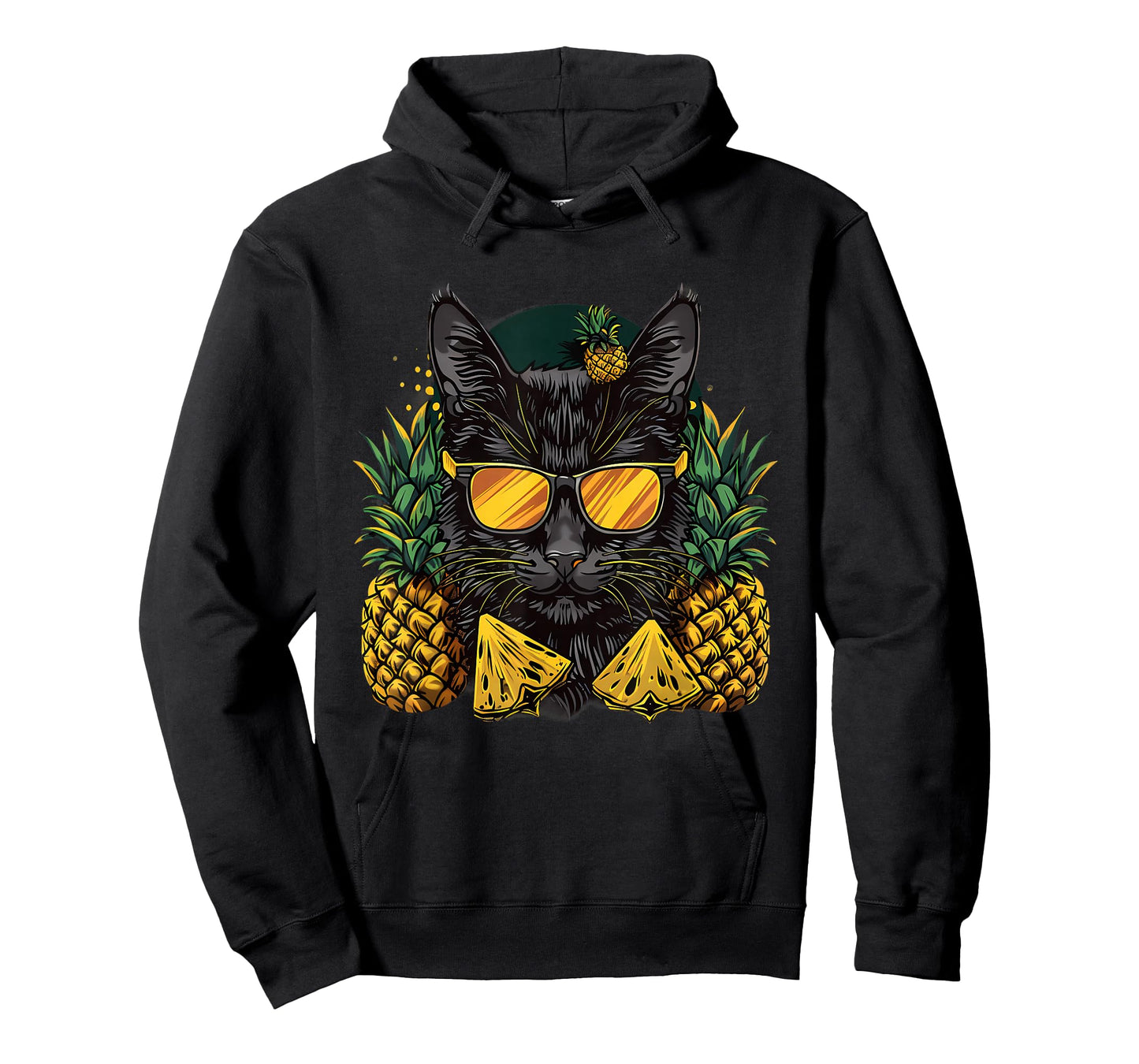 Pineapple Cat Animal Art Drawing Cat Lover Pineapples Fruit T-Shirt