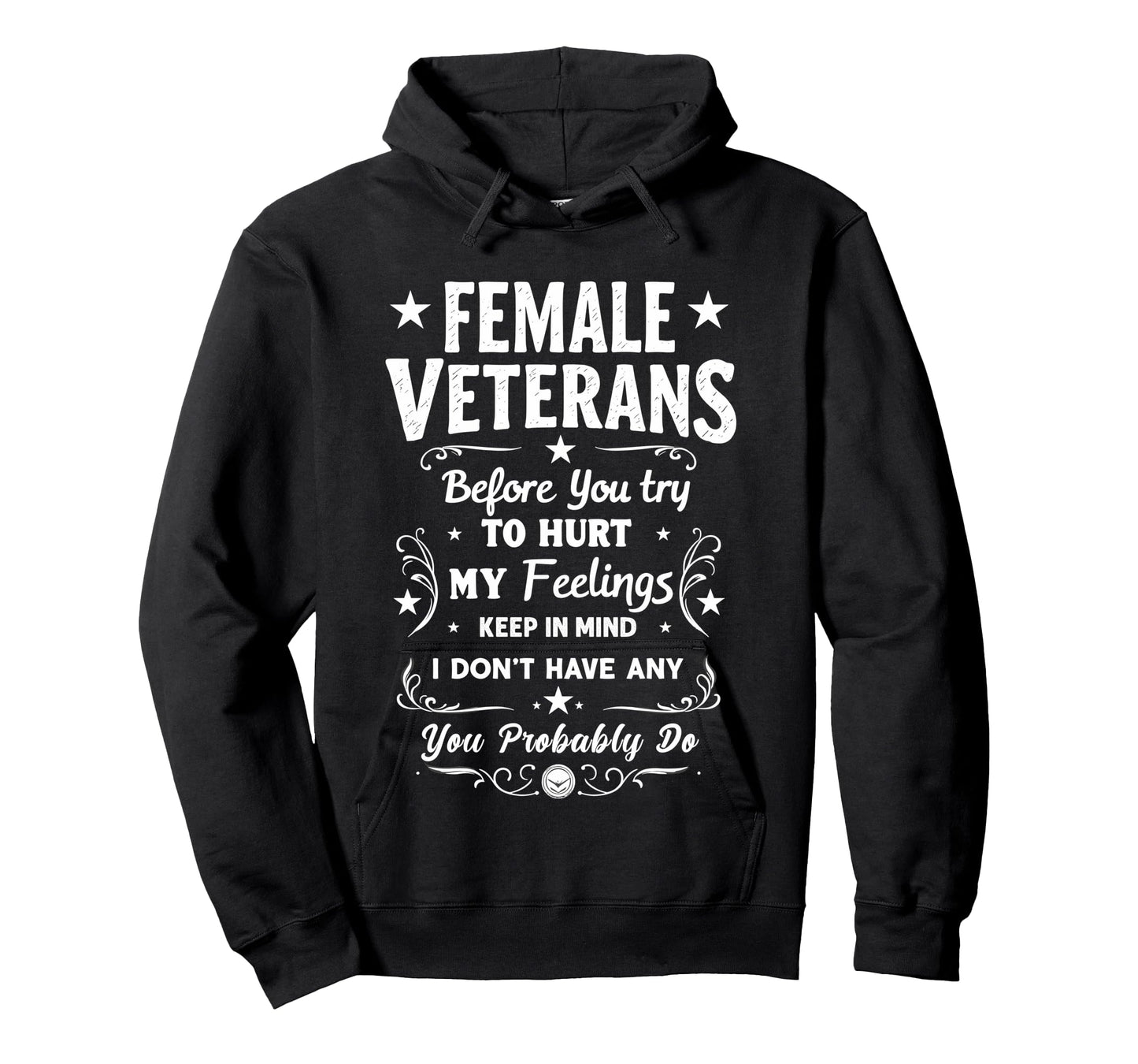 Female Veterans Before You Try to Hurt My Feelings Funny Tee Long Sleeve T-Shirt