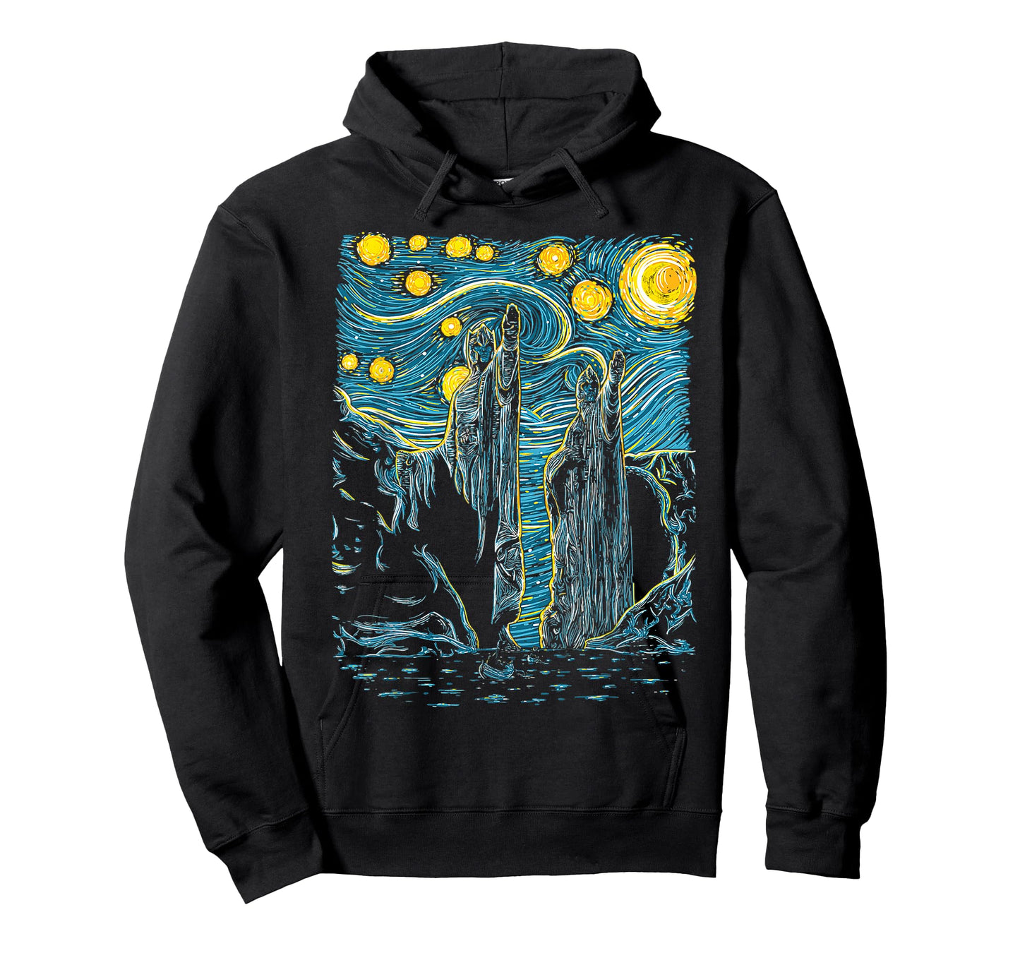 Argonath Starry Night Van Gogh Style T-Shirt