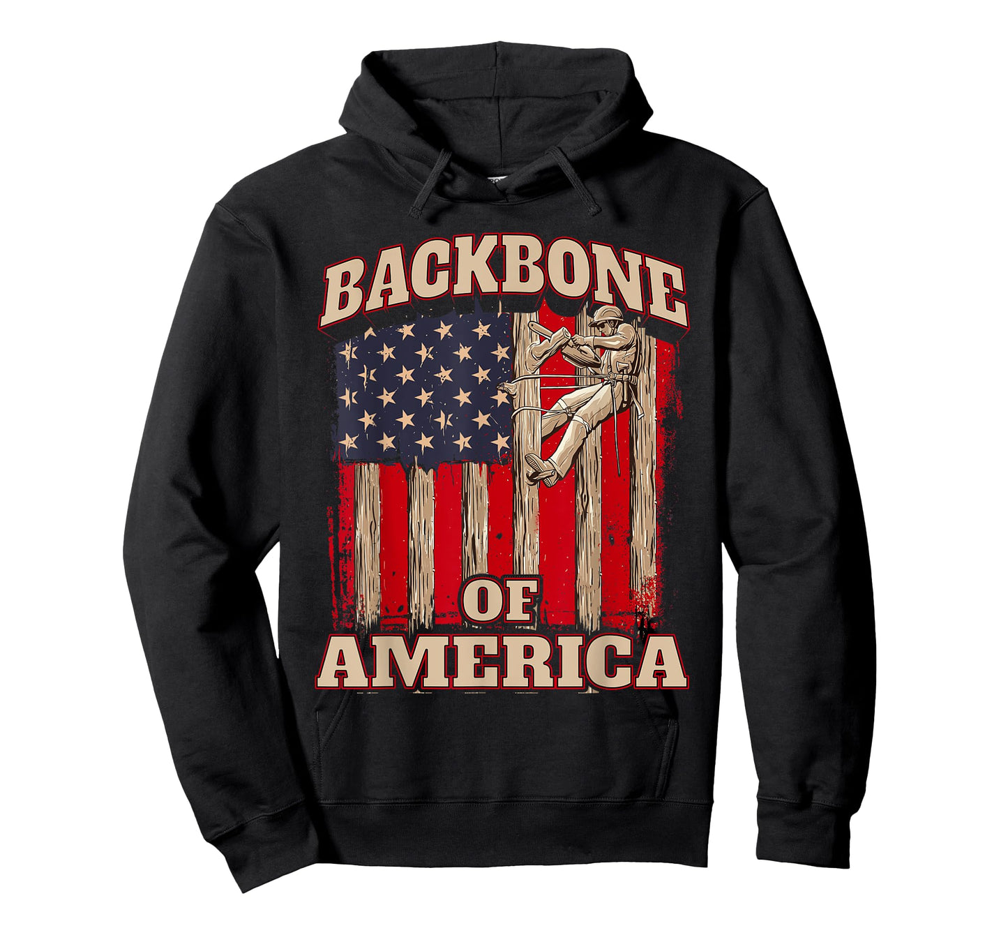 Backbone Of America Arborist Tree Surgeon Lumberjack Logger T-Shirt