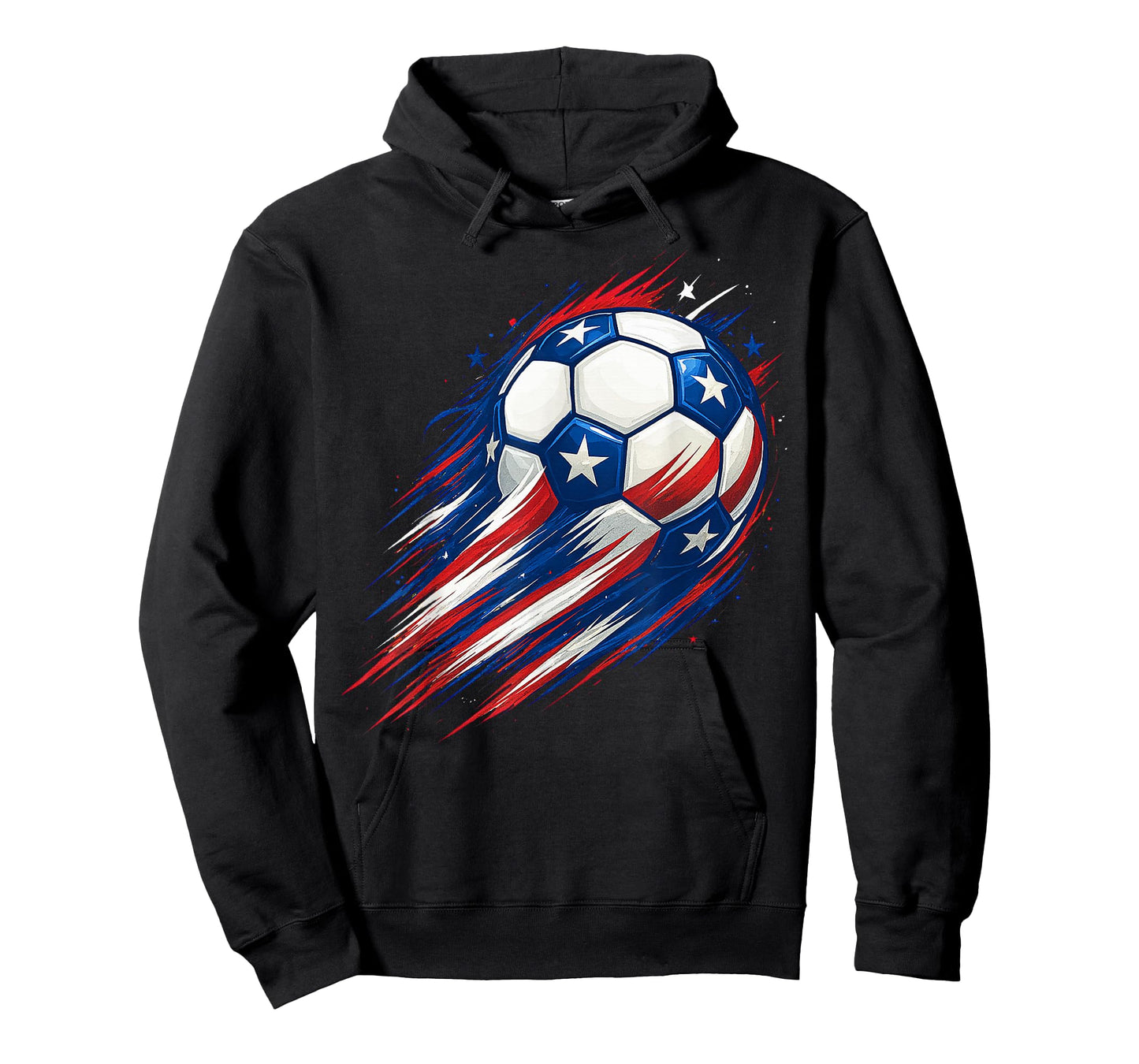 Red White and Blue Soccer Ball Patriotic Fourth of July Boys T-Shirt