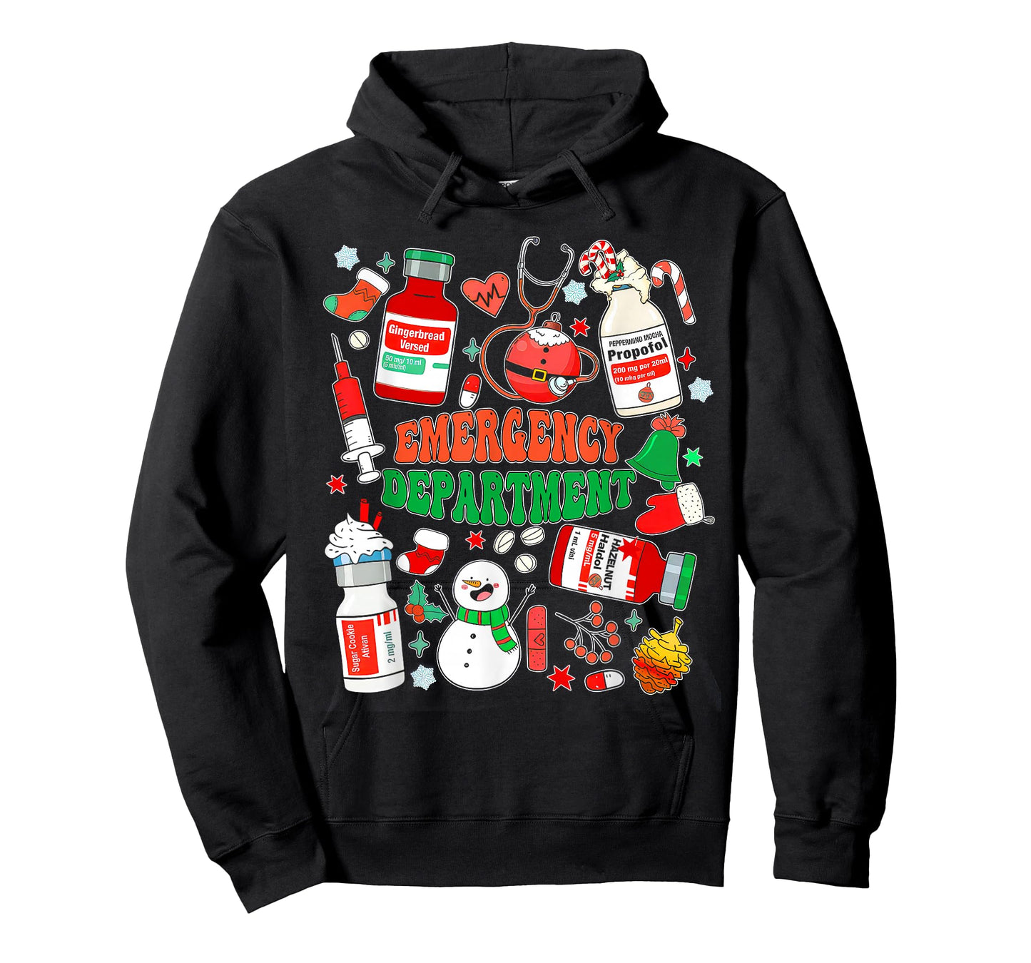 Christmas Er Nurse Emergency Department Er Ed Nurse Tech T-Shirt