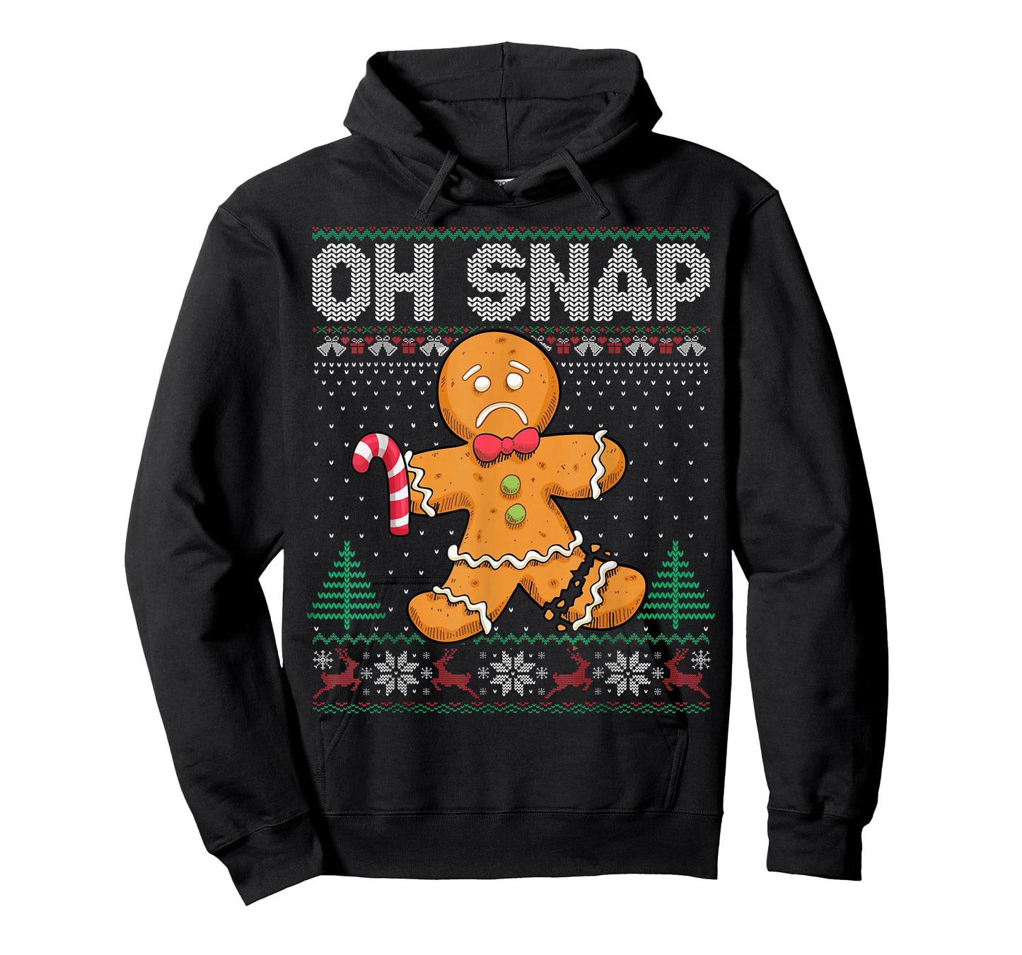 Cookie Baking Gingerbread Man Oh Snap Christmas Ugly Sweater T-Shirt