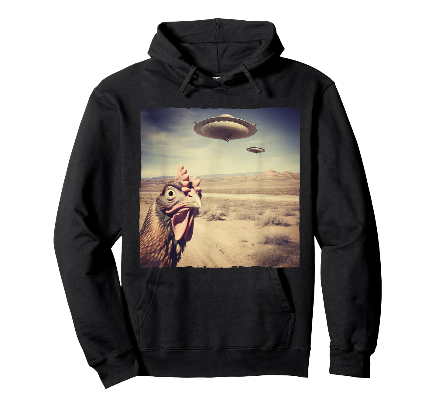 Chicken UFO Alien Flying Saucer T-Shirt