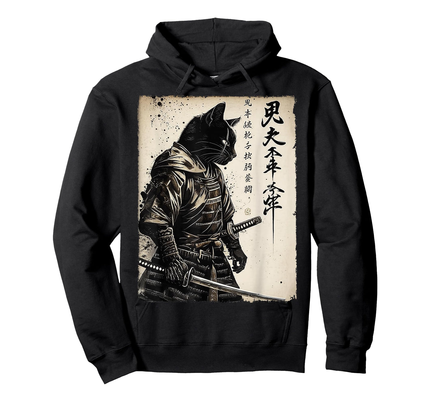 Samurai Cat Japanese Art Anime Gifts Men Women Kid Graphic T-Shirt