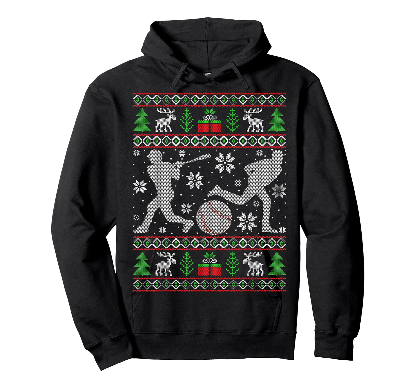 Baseball Christmas Pajama Funny Xmas PJs Men Women Teens T-Shirt