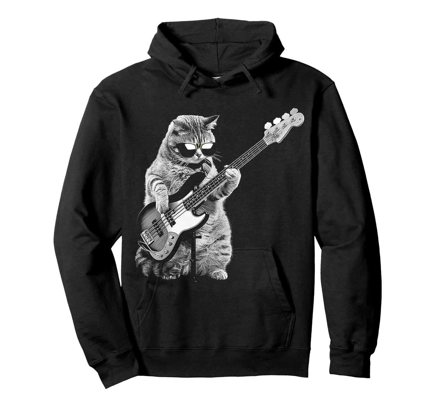 Rock Cat Playing Guitar Funny Guitar Cat T-Shirt