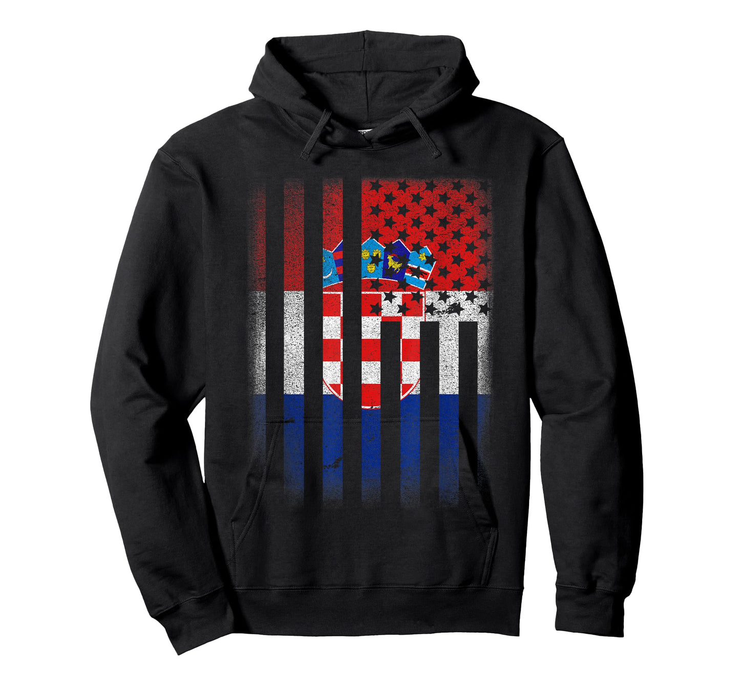 Croatian American Flag T-shirt Croatia Usa Hrvatska America T-Shirt