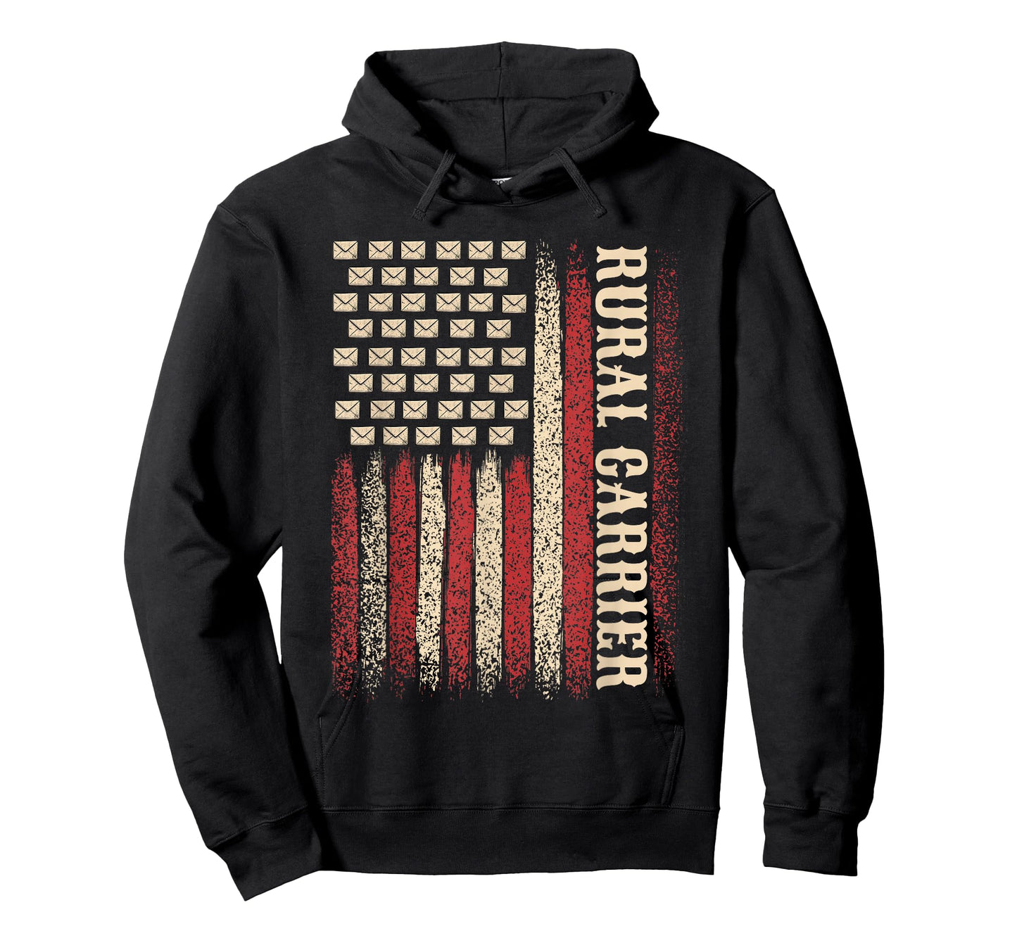 Vintage Rural Carrier USA Flag for Patriotic Mailman T-Shirt