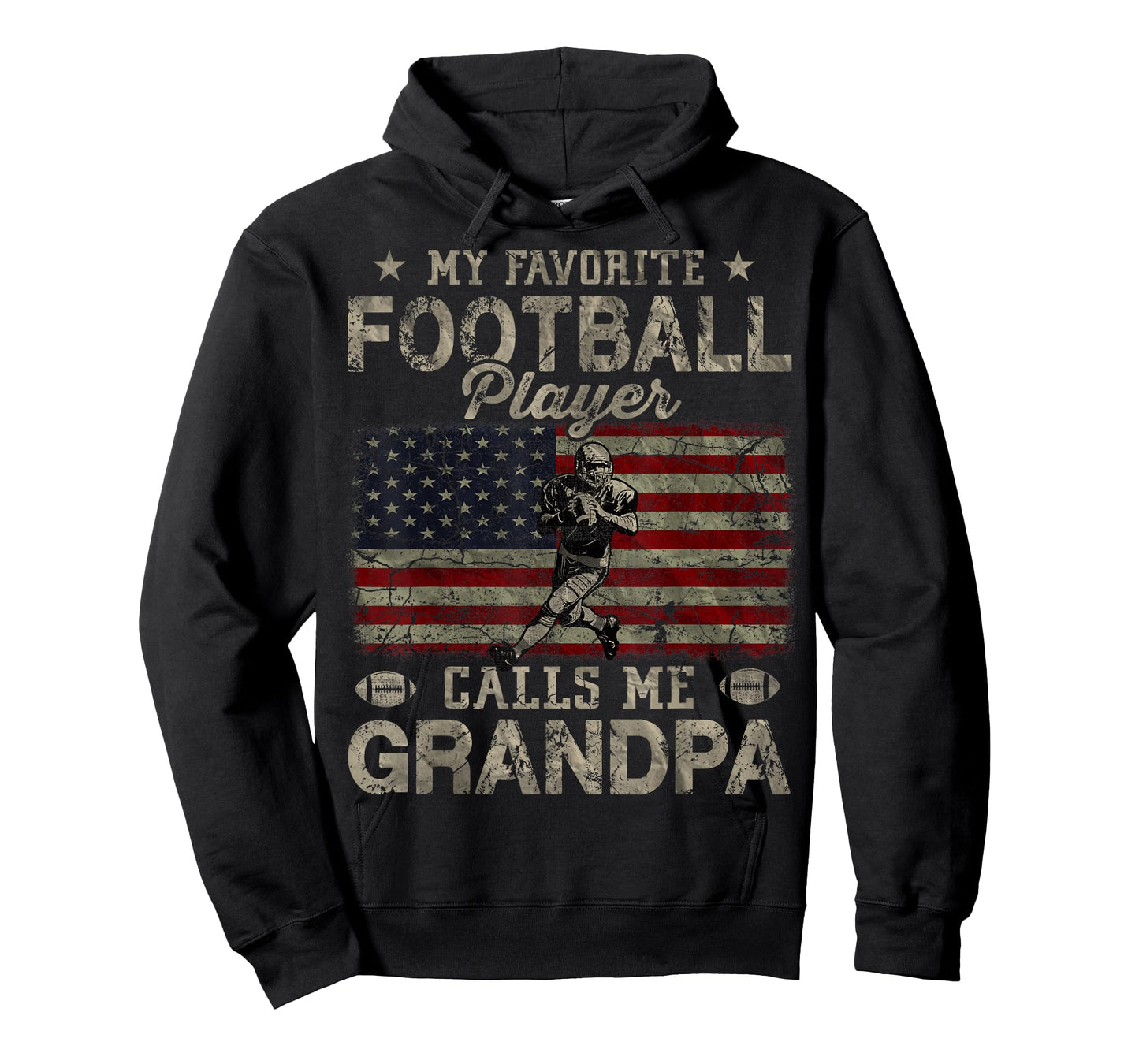My Favorite Football Player Calls Me Grandpa Father's Day T-Shirt