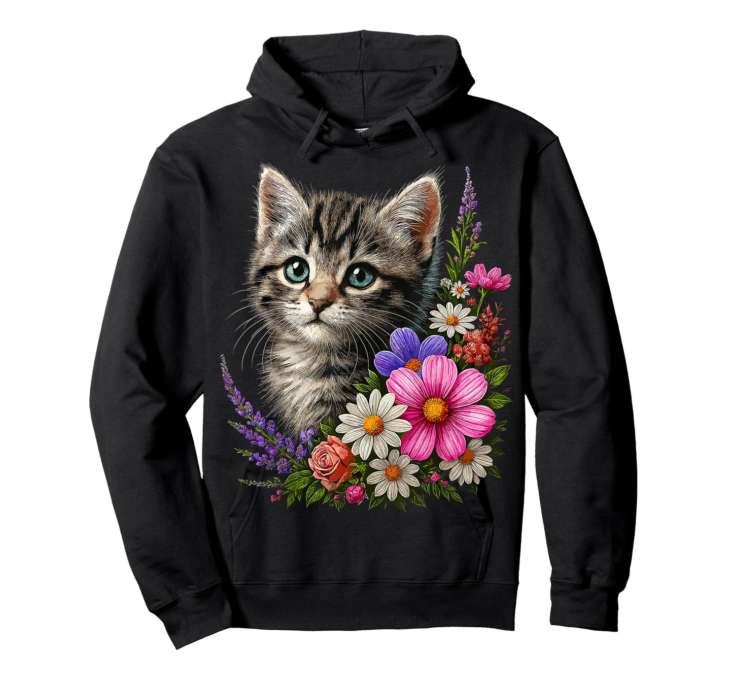 Cat Flower Cute Floral Kitten T-Shirt