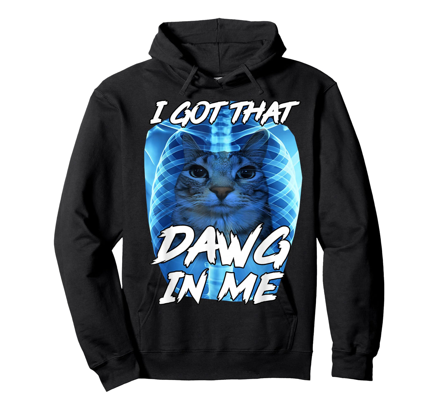 I Got That Dawg in Me Xray Cat Brainrot Funny Cat Meme T-Shirt