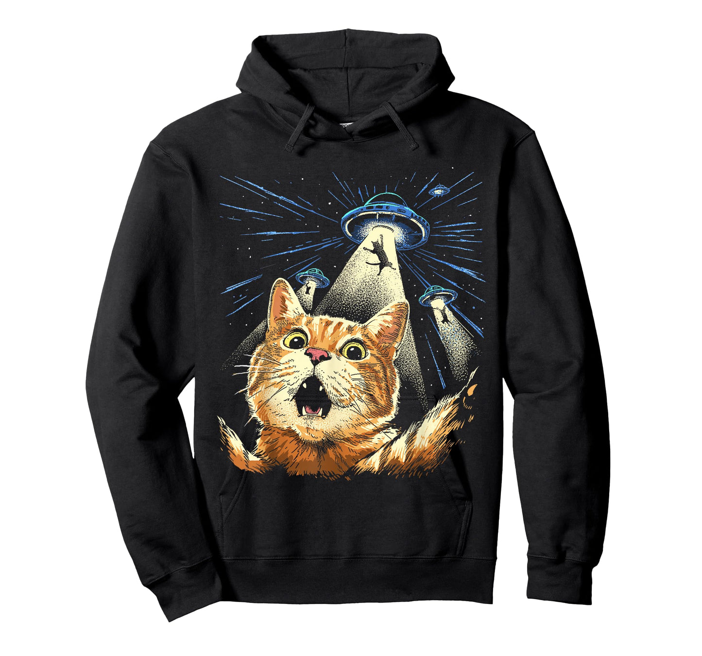 Alien Cat Shirt Funny Invasion Cat Selfie UFO Abduction T-Shirt