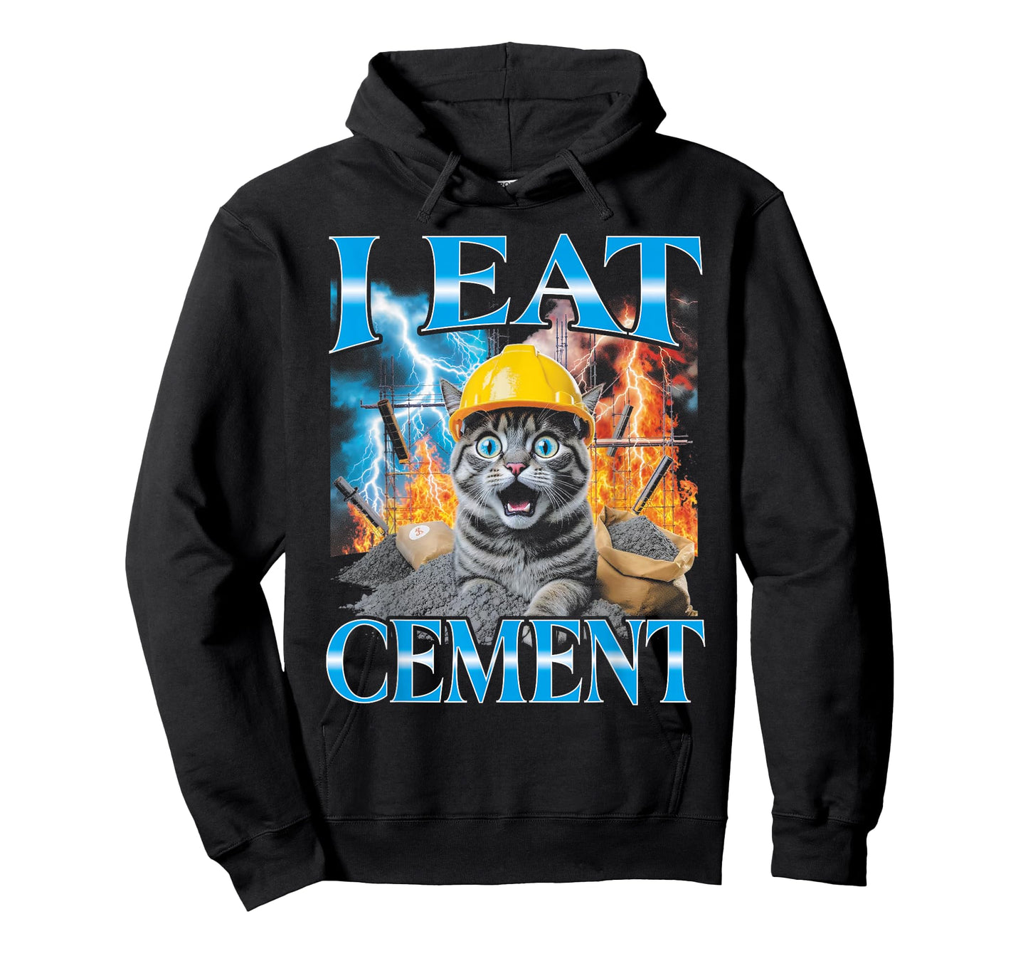 I Eat Cement Gen Z Meme Cat Funny Bootleg T-Shirt