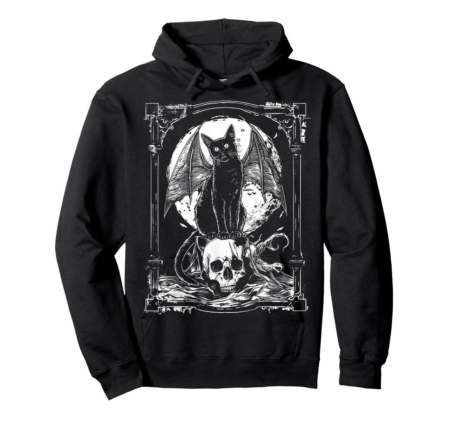Bat Cat Skull | Occult Unholy Punk Goth Grunge Black Metal T-Shirt