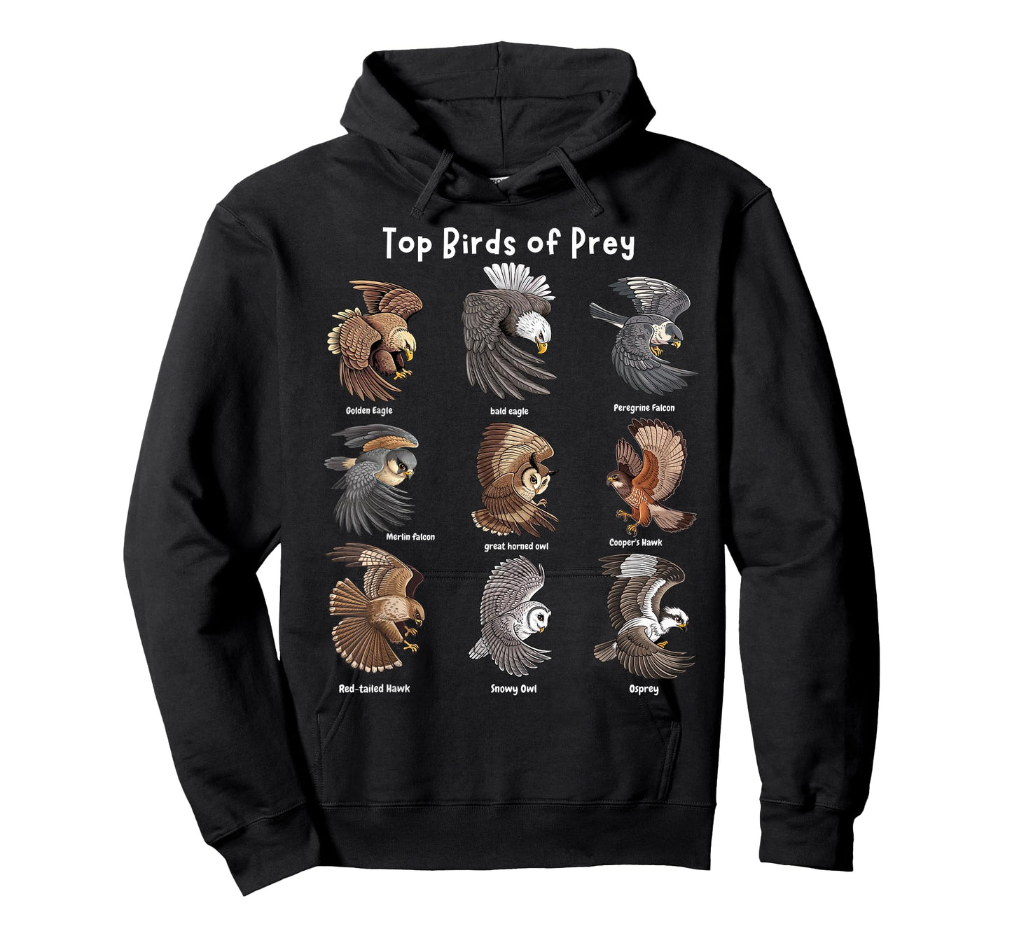 top Birds of Prey Educational top world predatory bird lover T-Shirt