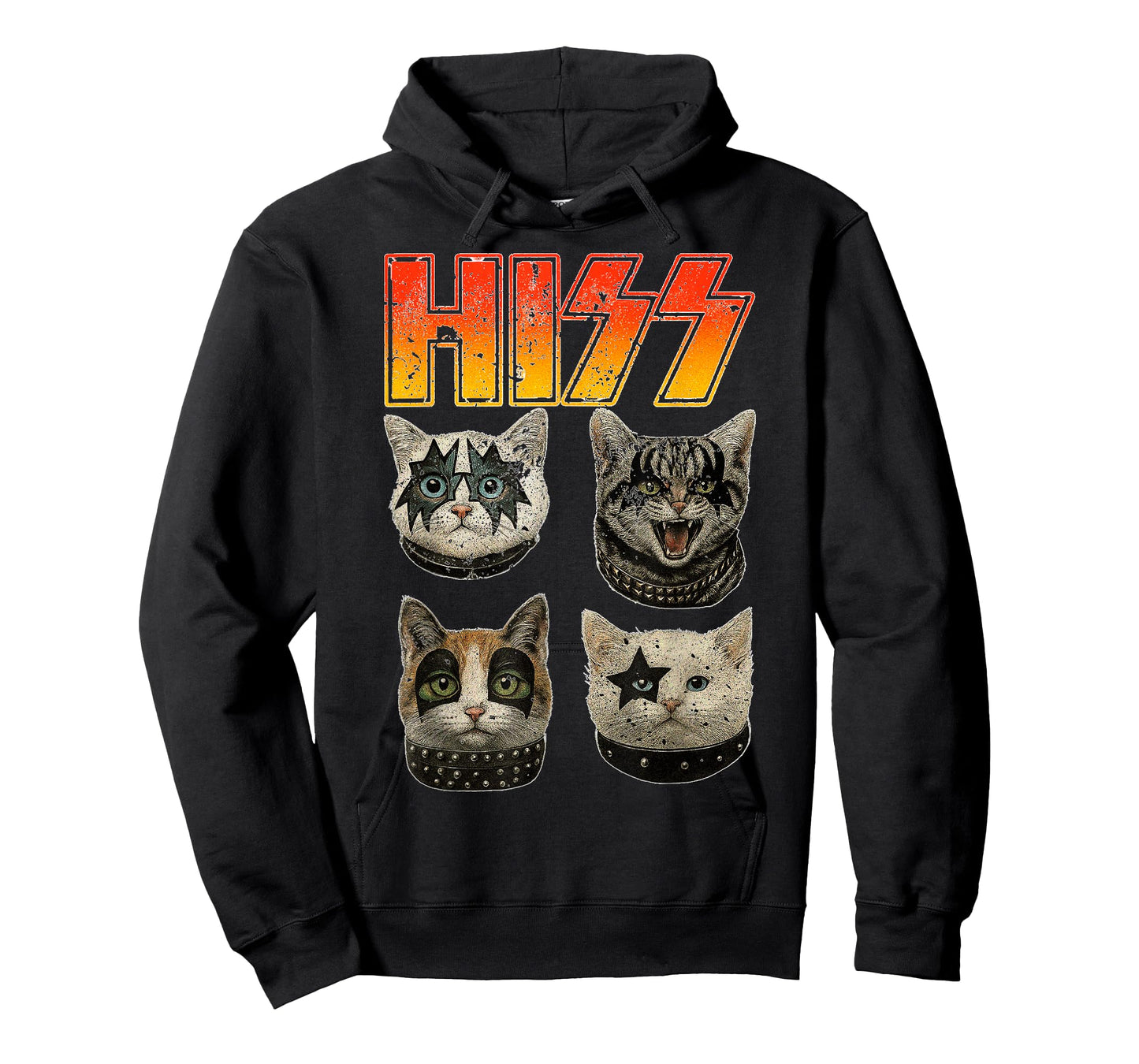 Hiss Cats Rock Kittens Kitty Rocking Music Cat Lovers T-Shirt