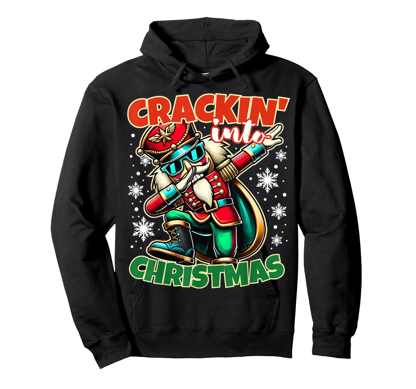 Christmas Dabbing Nutcracker Funny Xmas Boys Tee - Boys Unisex-Adults T-Shirt - Black - Small - Short Sleeve