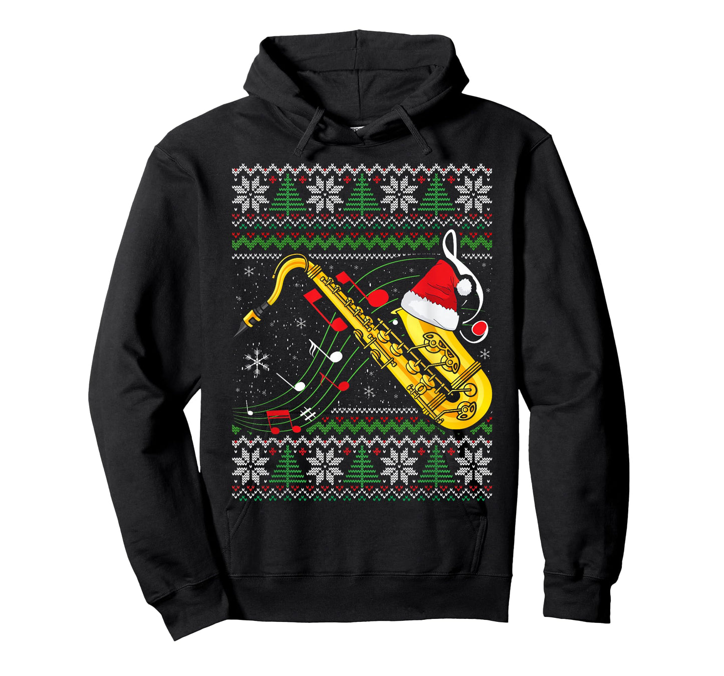 Saxophone Music Lover Xmas Ugly Saxophone Christmas T-Shirt