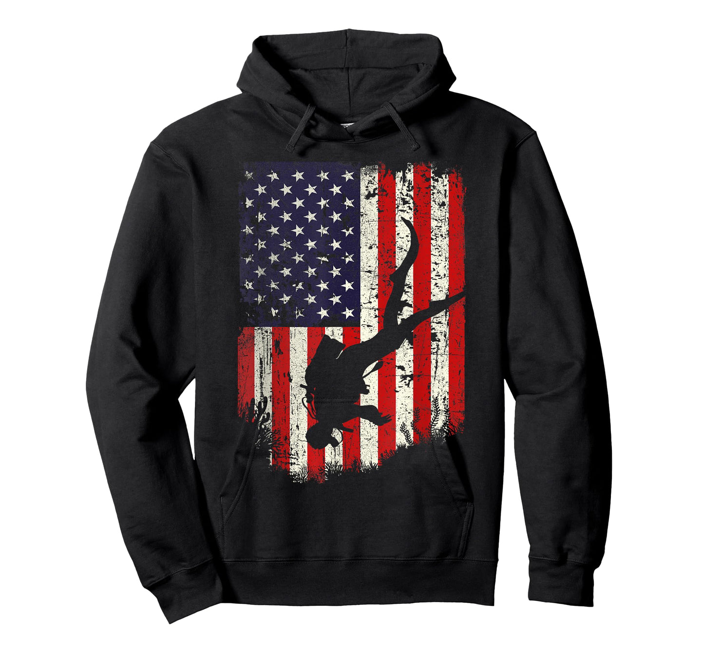 Scuba Diver - Scuba Diving American Flag T-Shirt