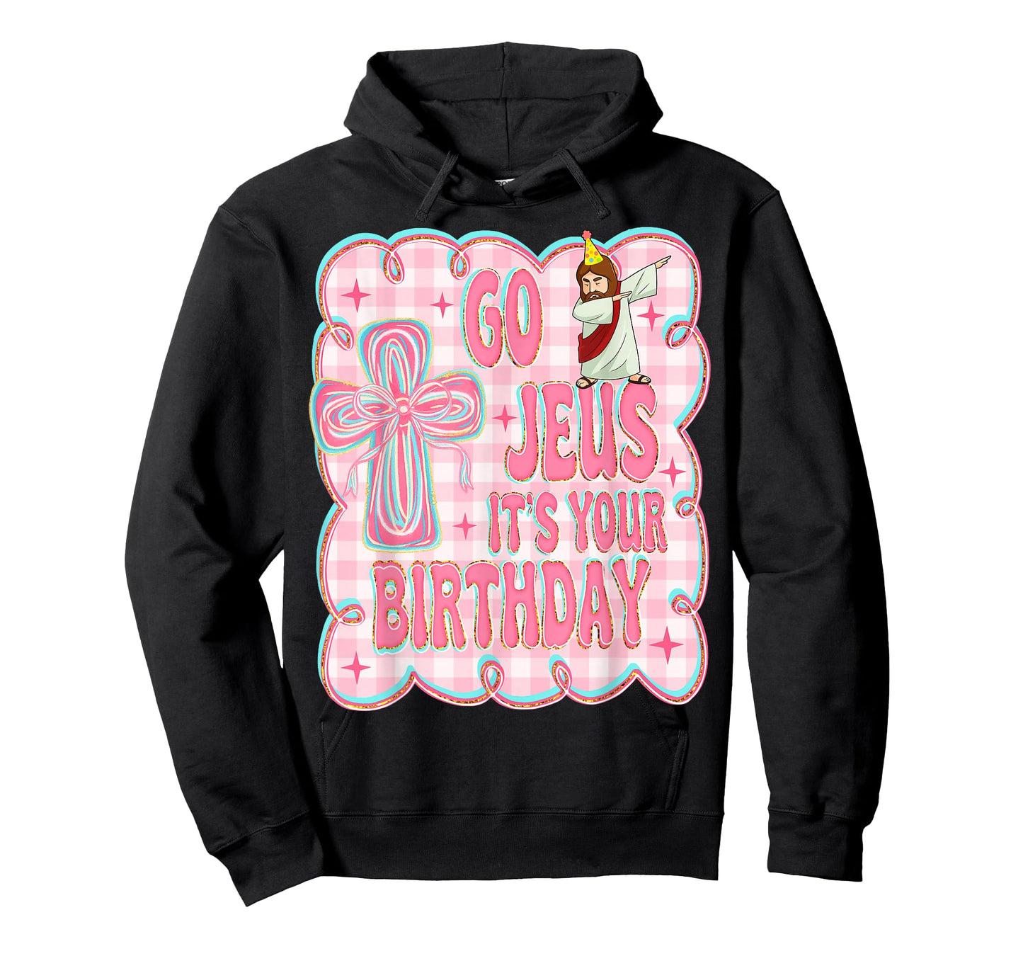Go Jesus It's Your Birthday Cute Bow Sweater Funny Coquette T-Shirt