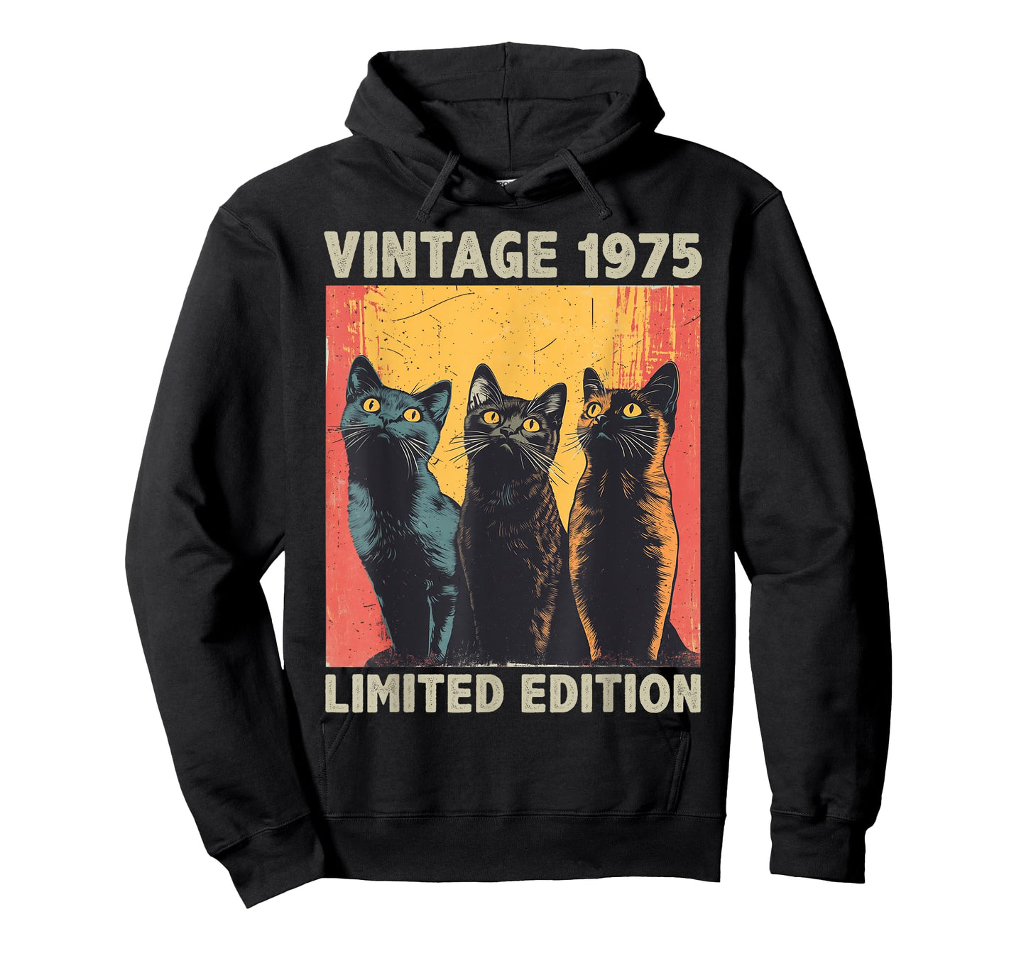 50 Years Old Gift Retro Vintage 1975 Cat Lover 50th Birthday T-Shirt