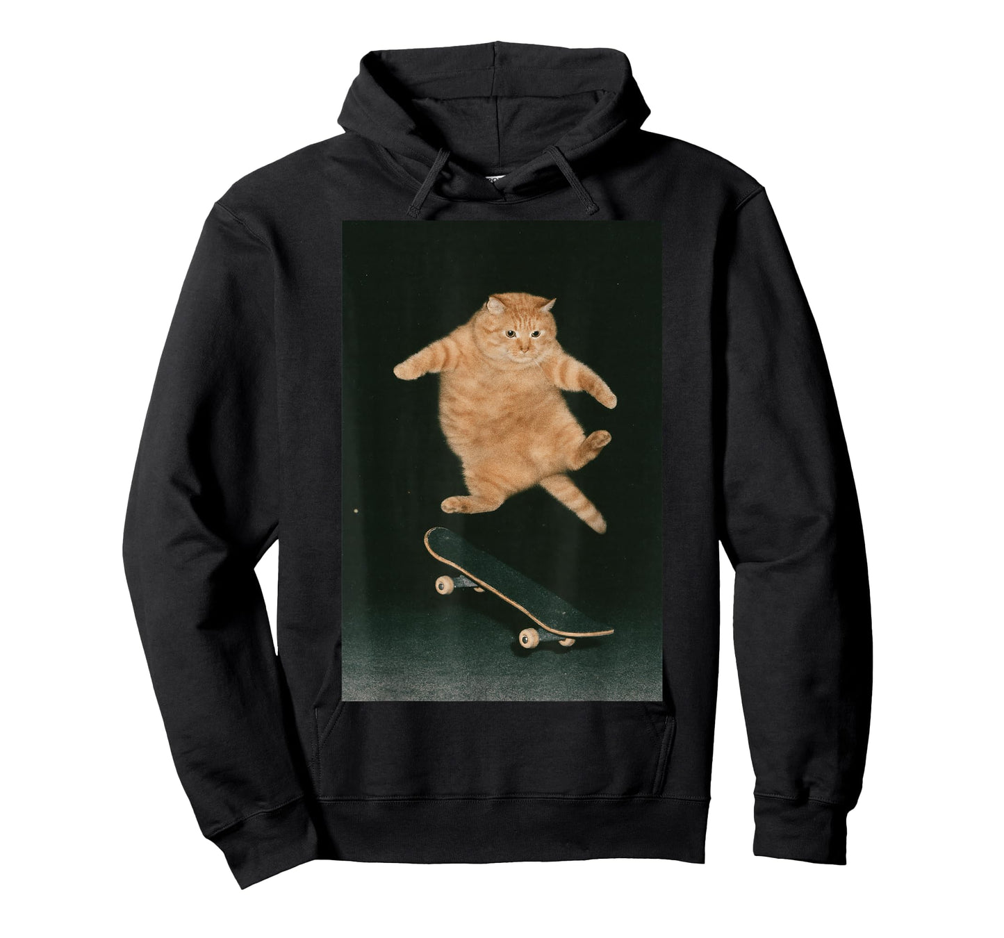 Skateboarding Cat Graphic Funny Meme T-Shirt
