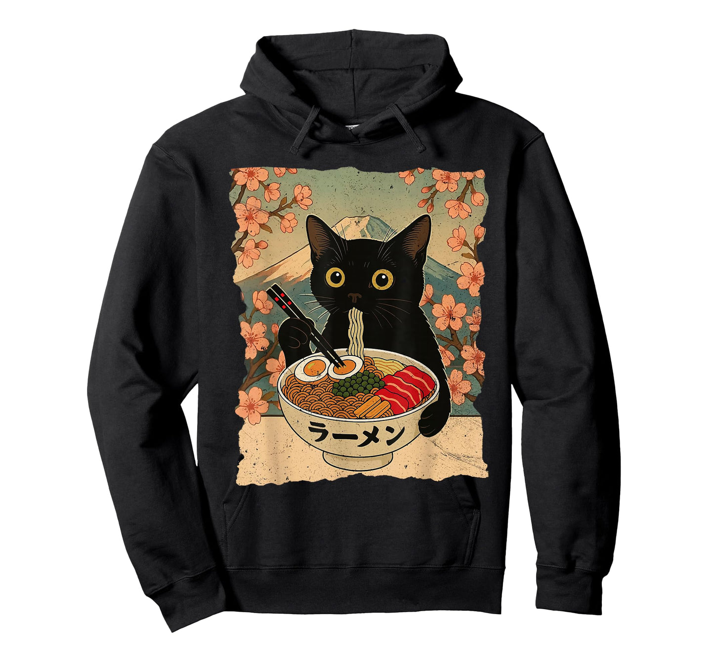 Anime Cat Ramen Japanese Funny Cat Graphic Tees Anime Gifts T-Shirt