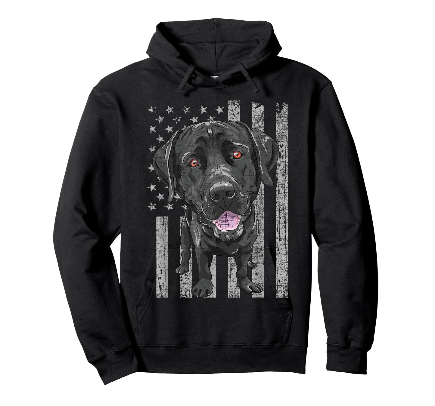 Patriotic Black Labrador - USA American Flag Dog Lover T-Shirt