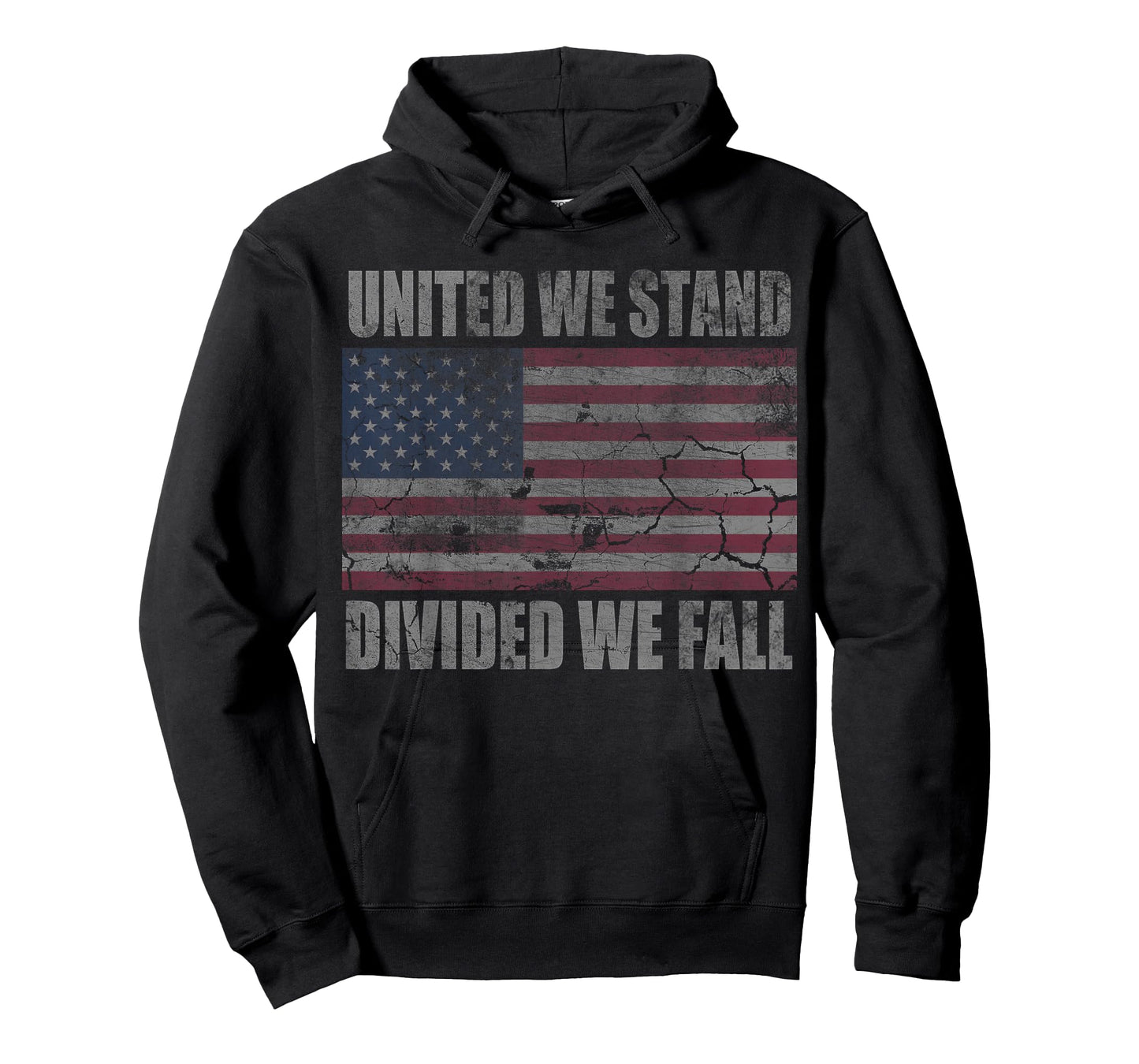 American Flag United We Stand Divided We Fall Distressed T-Shirt