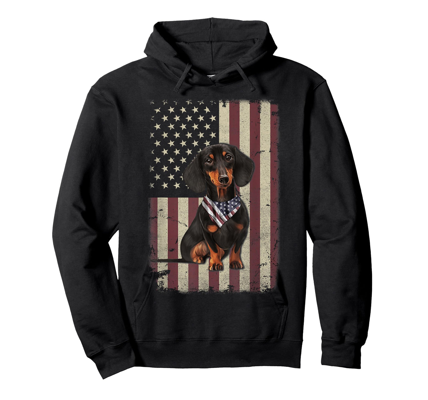 Dachshund American Flag Bandana 4th of July Tshirt Gifts T-Shirt