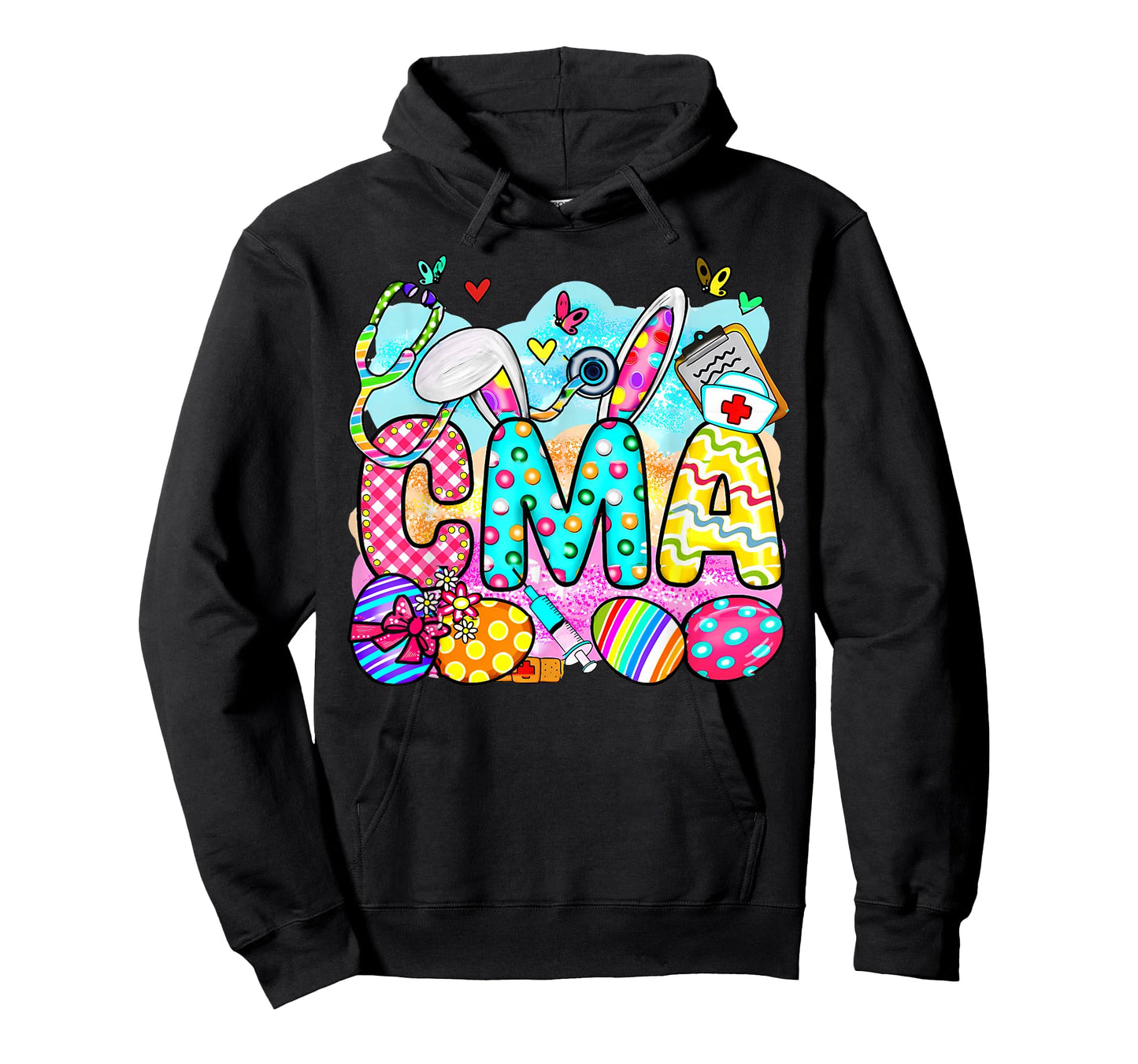 CMA Easter Bunny Eggs Stethoscope Easter Medical Assistant T-Shirt