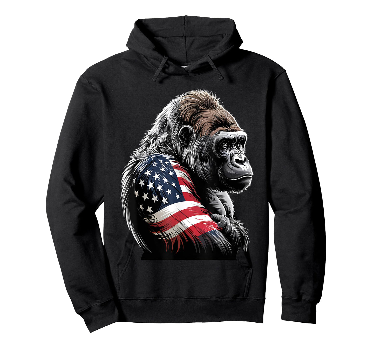 Gorilla 4th Of July Patriotic American Flag Animal T-Shirt