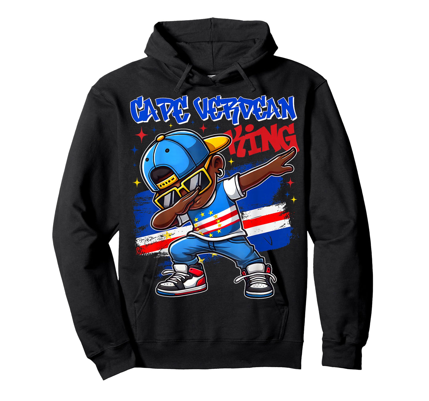 Cape Verdean King Dabbing Cape Verde Flag Pride for Kids T-Shirt