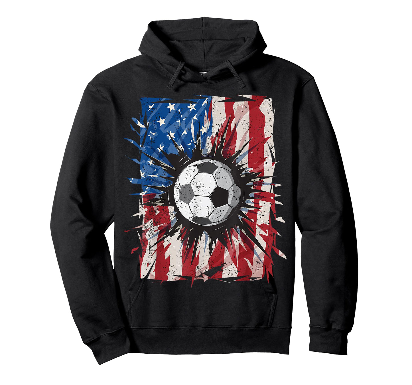 Patriotic Soccer 4th of July Men USA American Flag Boys T-Shirt