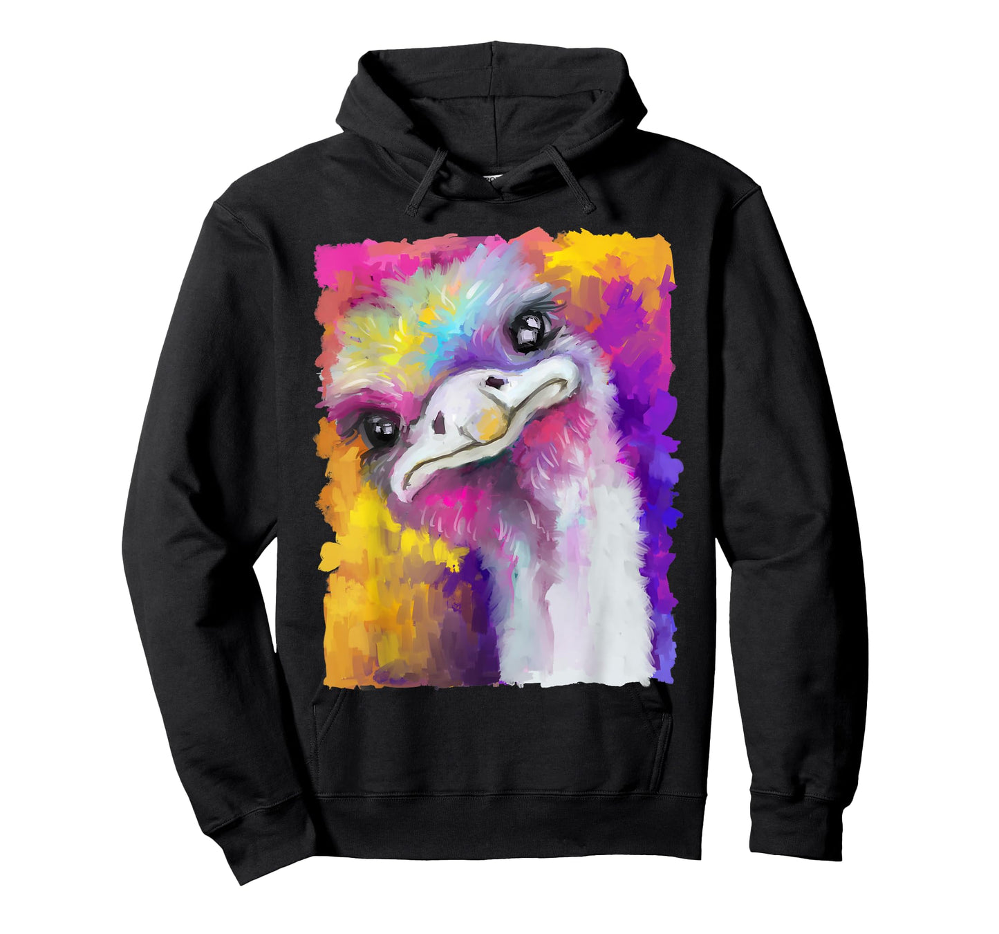 Ostrich Watercolor Funny Animal Lovers Outfit Men Women Kids T-Shirt