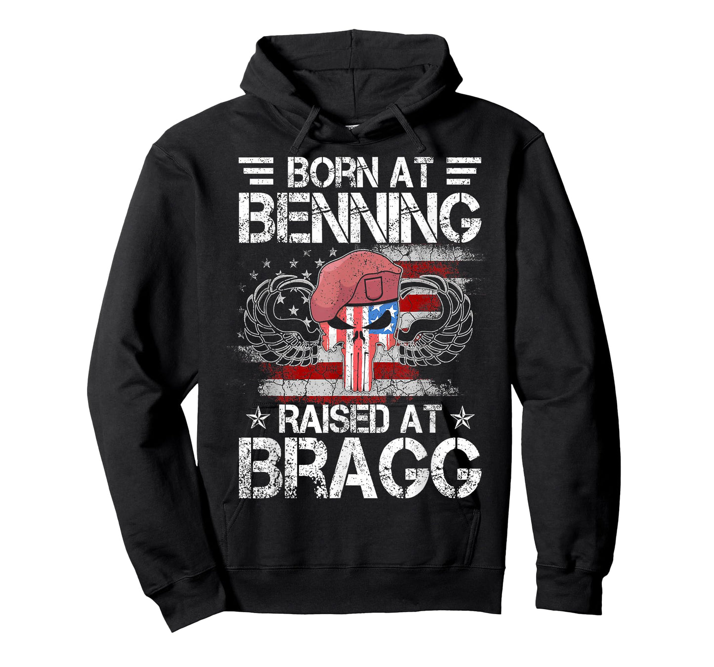 82nd Airborne Division Born At Ft Benning Raised Fort Bragg T-Shirt