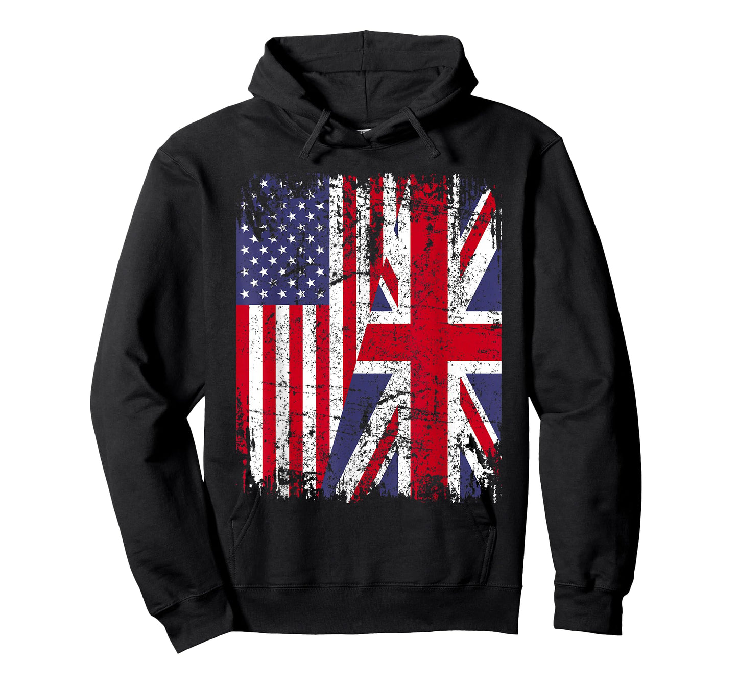 BRITISH ROOTS | Half American Flag | BRITAIN UK T-Shirt