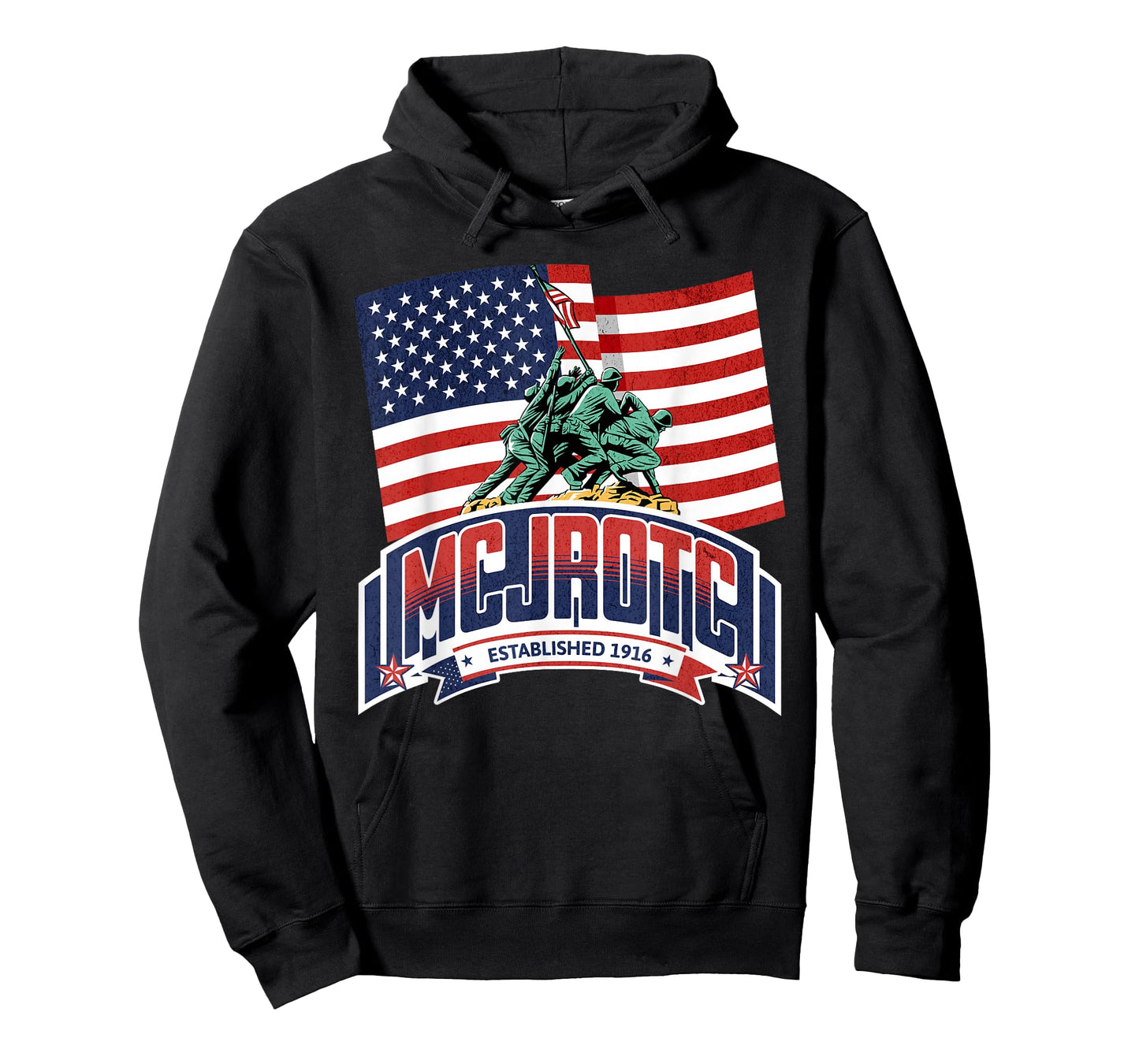 Patriotic MCJROTC Cadet Proud Military American Flag MCJROTC T-Shirt