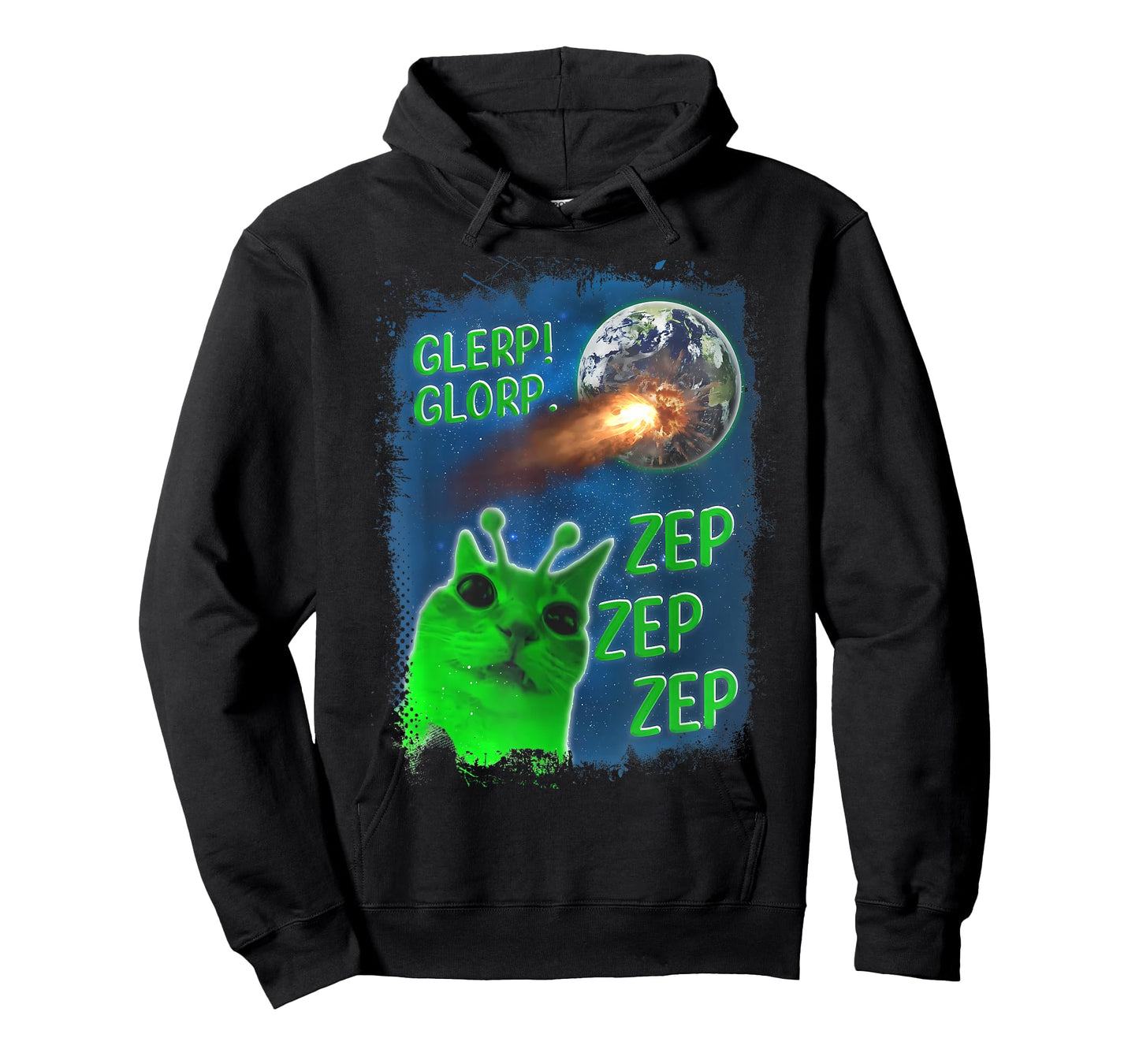 Glerp Glorp Funny Alien Cat Dank Meme Brainrot T-Shirt