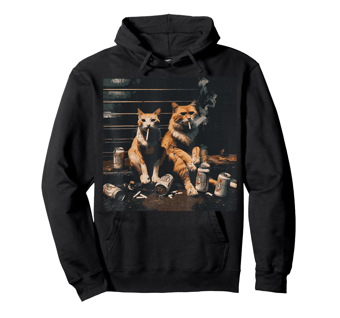 Gangsta Cats Funny Gangster Street Meme Humor Men Women T-Shirt