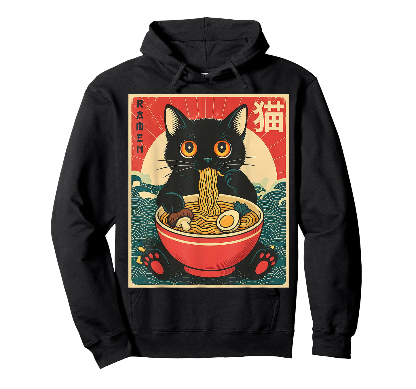 Kawaii Anime Cat Ramen Japanese Graphic Tees Men Women Teens T-Shirt