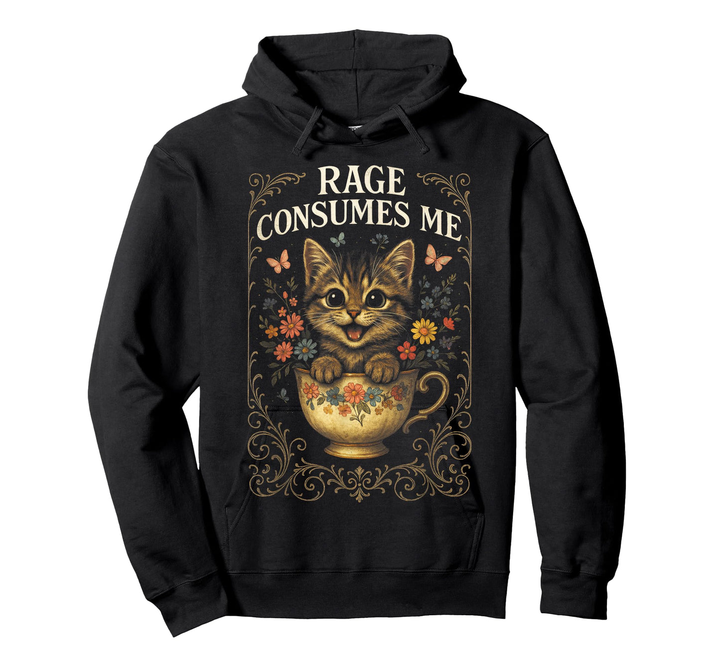Rage Consumes Me - Funny Cat Vintage Humor T-Shirt