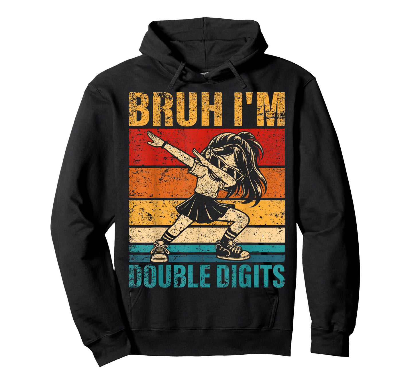 10 Years Old Birthday Bruh I'm Double Digits 10th Birthday T-Shirt