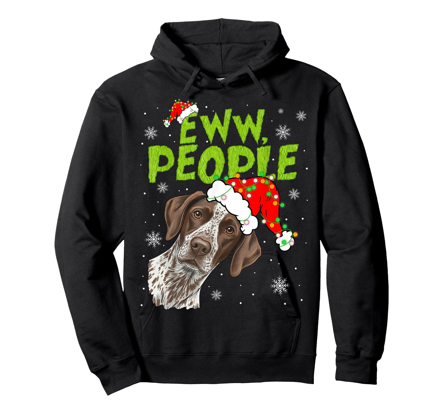 Funny Xmas Ew People GSP Dogs Lover Pajamas Men Women Kids T-Shirt