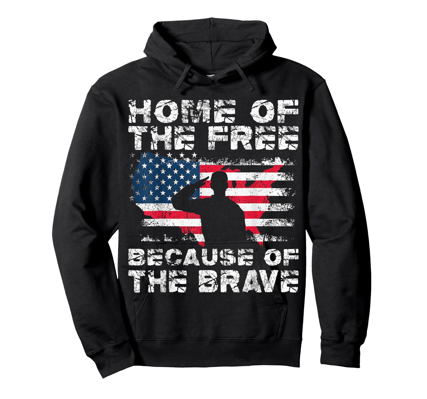 Home of The Free Because of The Brave Vintage Military T-Shirt